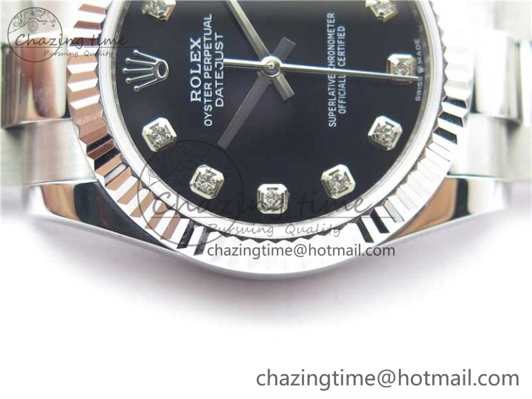 Datejust 31mm 278271 SS BP Maker Best Edition Black Crystal Dial on Oyster Bracelet