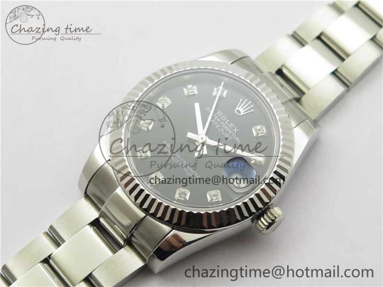 Datejust 31mm 278271 SS BP Maker Best Edition Black Crystal Dial on Oyster Bracelet