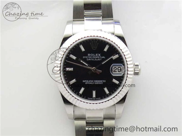 Datejust 31mm 278271 SS BP Maker Best Edition Black Sticks Marker Dial on Oyster Bracelet