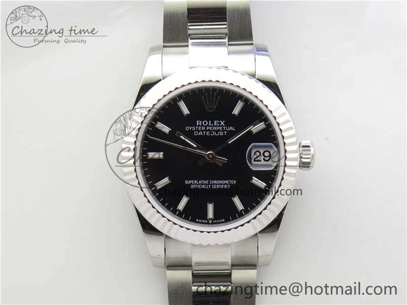 Datejust 31mm 278271 SS BP Maker Best Edition Black Sticks Marker Dial on Oyster Bracelet