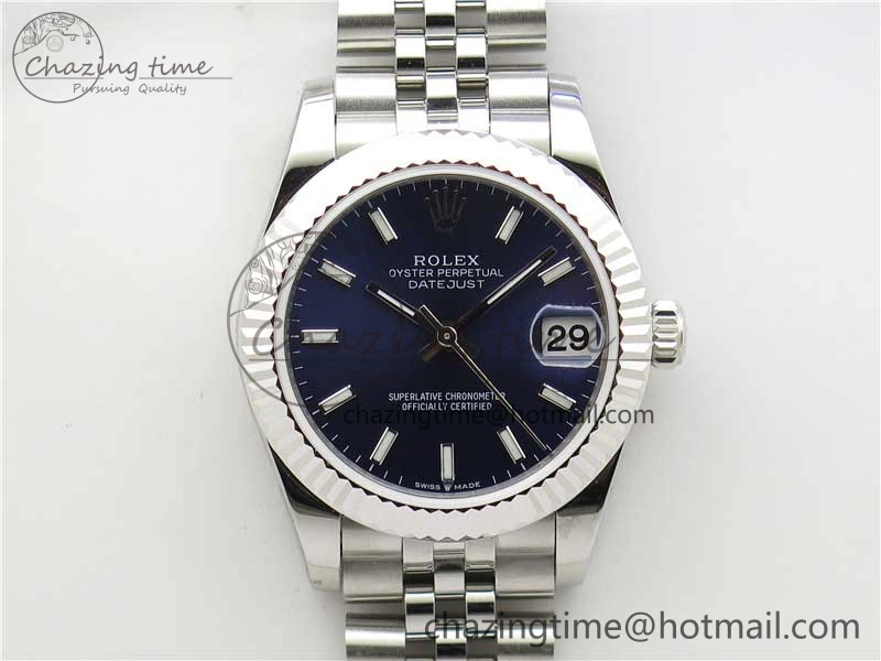 Datejust 31mm 278271 SS BP Maker Best Edition Blue Sticks Marker Dial on Jubilee Bracelet