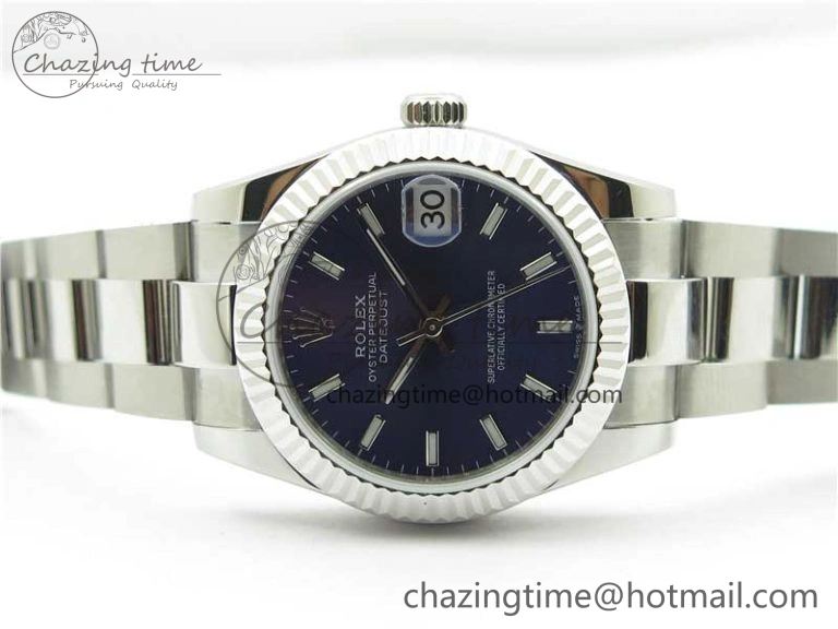 Datejust 31mm 278271 SS BP Maker Best Edition Blue Sticks Marker Dial on Oyster Bracelet