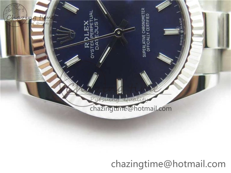 Datejust 31mm 278271 SS BP Maker Best Edition Blue Sticks Marker Dial on Oyster Bracelet