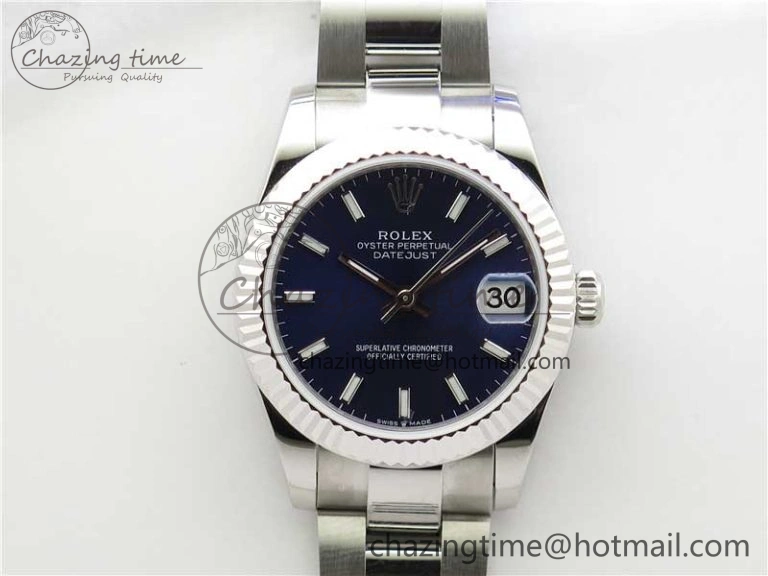 Datejust 31mm 278271 SS BP Maker Best Edition Blue Sticks Marker Dial on Oyster Bracelet