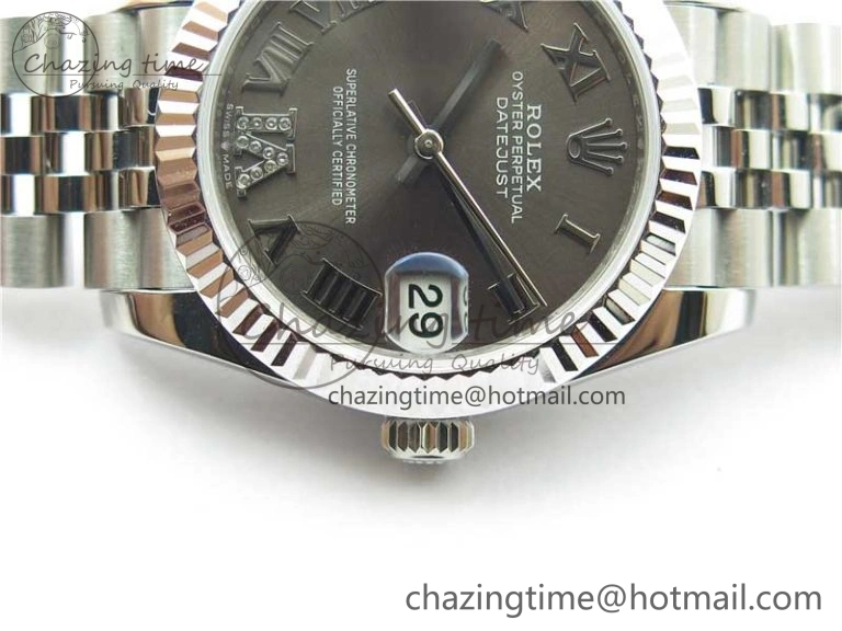 Datejust 31mm 278271 SS BP Maker Best Edition Gray Roman Dial on Jubilee Bracelet