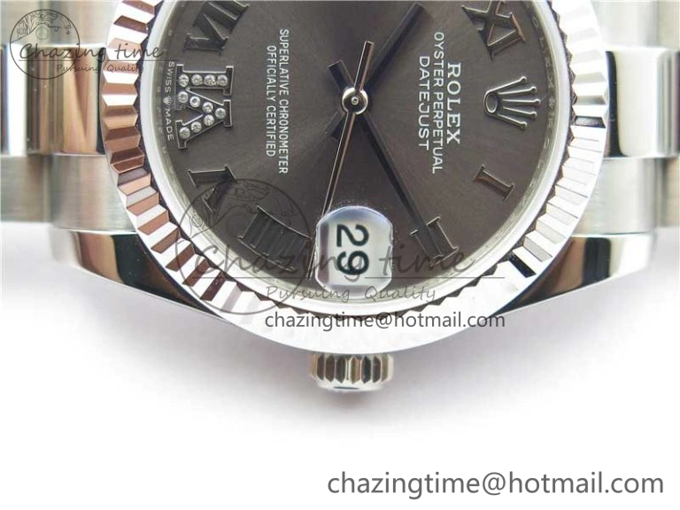 Datejust 31mm 278271 SS BP Maker Best Edition Gray Roman Dial on Oyster Bracelet