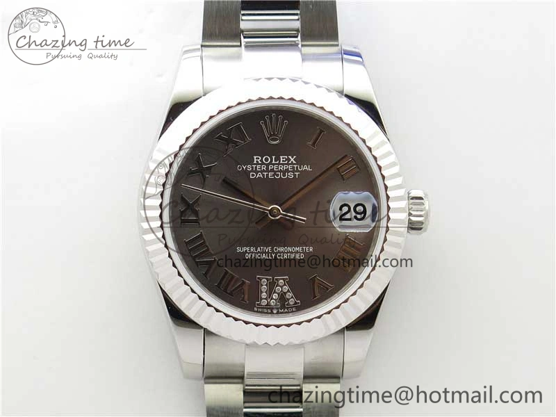 Datejust 31mm 278271 SS BP Maker Best Edition Gray Roman Dial on Oyster Bracelet