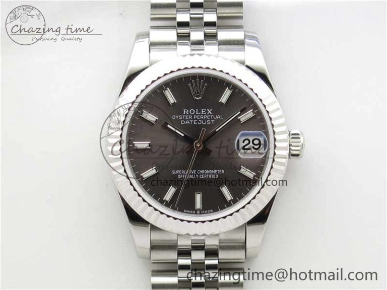 Datejust 31mm 278271 SS BP Maker Best Edition Gray Sticks Marker Dial on Jubilee Bracelet