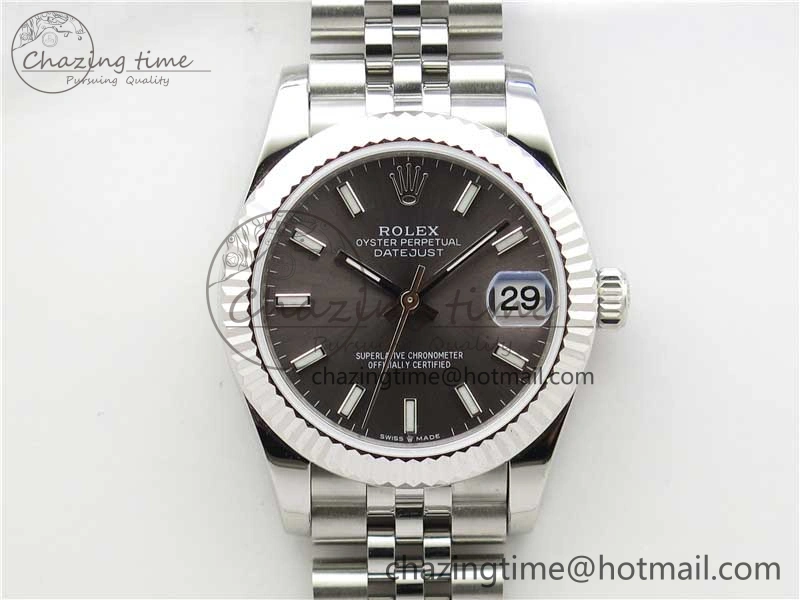 Datejust 31mm 278271 SS BP Maker Best Edition Gray Sticks Marker Dial on Jubilee Bracelet