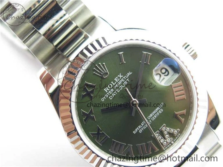 Datejust 31mm 278271 SS BP Maker Best Edition Green Roman Dial on Oyster Bracelet