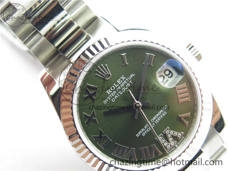 Datejust 31mm 278271 SS BP Maker Best Edition Green Roman Dial on Oyster Bracelet
