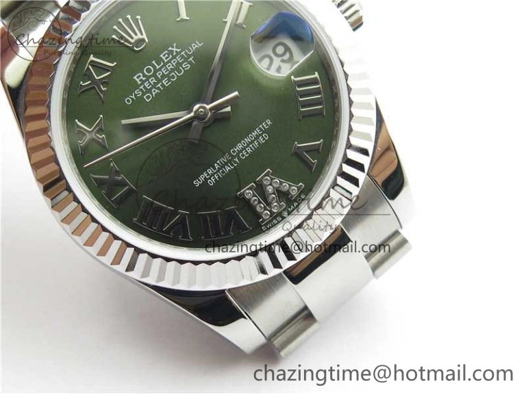 Datejust 31mm 278271 SS BP Maker Best Edition Green Roman Dial on Oyster Bracelet