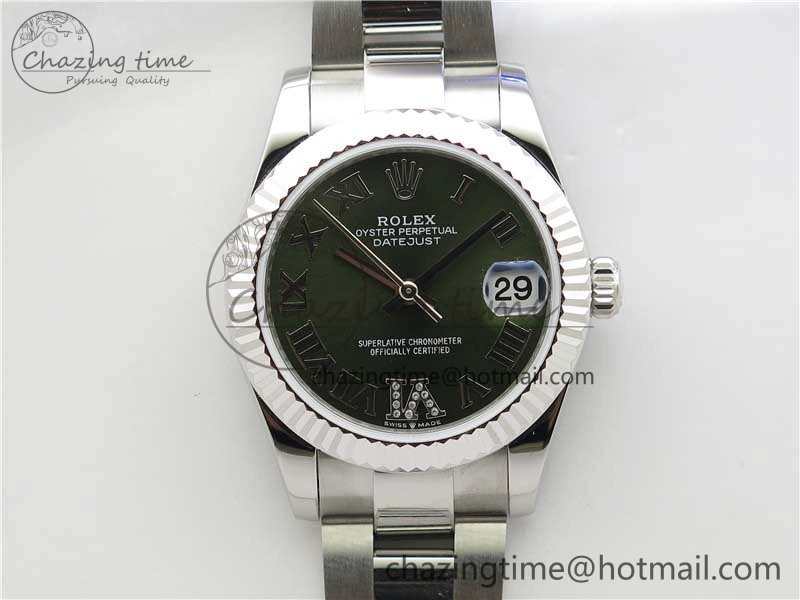 Datejust 31mm 278271 SS BP Maker Best Edition Green Roman Dial on Oyster Bracelet