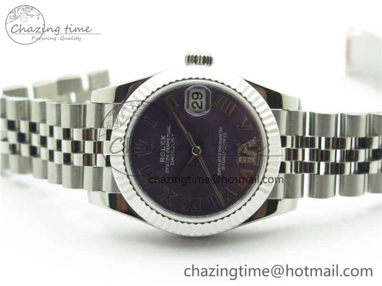 Datejust 31mm 278271 SS BP Maker Best Edition Purple Roman Dial on Jubilee Bracelet
