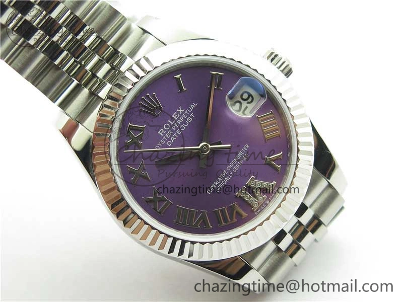 Datejust 31mm 278271 SS BP Maker Best Edition Purple Roman Dial on Jubilee Bracelet