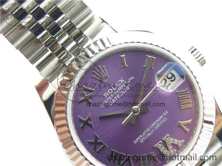 Datejust 31mm 278271 SS BP Maker Best Edition Purple Roman Dial on Jubilee Bracelet