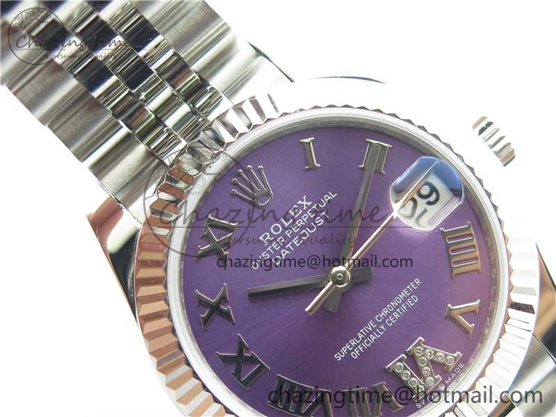 Datejust 31mm 278271 SS BP Maker Best Edition Purple Roman Dial on Jubilee Bracelet