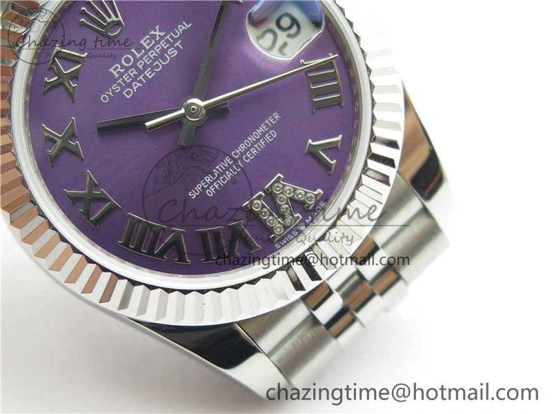 Datejust 31mm 278271 SS BP Maker Best Edition Purple Roman Dial on Jubilee Bracelet