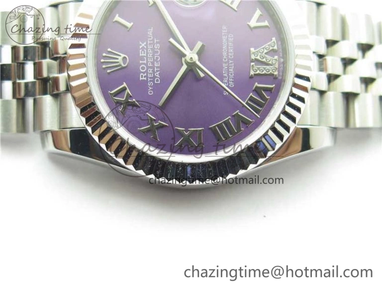 Datejust 31mm 278271 SS BP Maker Best Edition Purple Roman Dial on Jubilee Bracelet