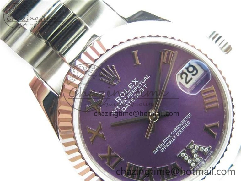 Datejust 31mm 278271 SS BP Maker Best Edition Purple Roman Dial on Oyster Bracelet