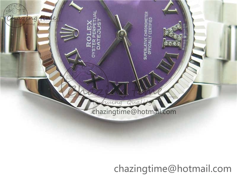 Datejust 31mm 278271 SS BP Maker Best Edition Purple Roman Dial on Oyster Bracelet