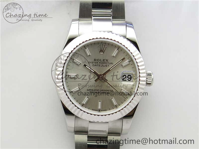 Datejust 31mm 278271 SS BP Maker Best Edition Silver Sticks Marker Dial on Oyster Bracelet