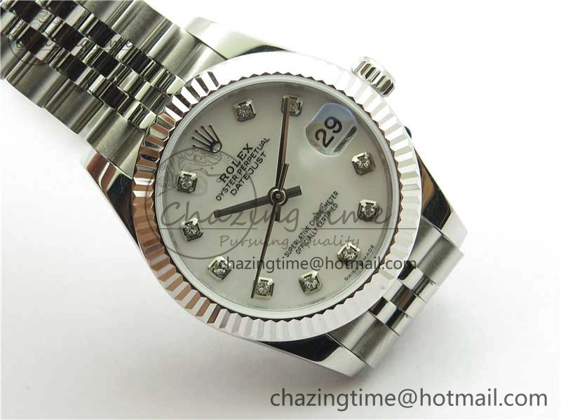 Datejust 31mm 278271 SS BP Maker Best Edition White MOP Crystal Dial on Jubilee Bracelet