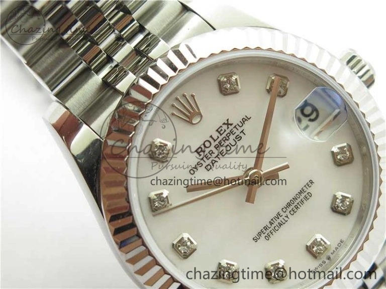 Datejust 31mm 278271 SS BP Maker Best Edition White MOP Crystal Dial on Jubilee Bracelet
