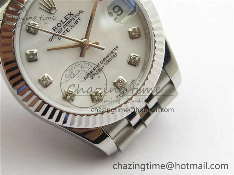 Datejust 31mm 278271 SS BP Maker Best Edition White MOP Crystal Dial on Jubilee Bracelet