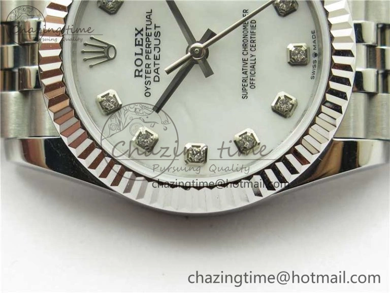 Datejust 31mm 278271 SS BP Maker Best Edition White MOP Crystal Dial on Jubilee Bracelet