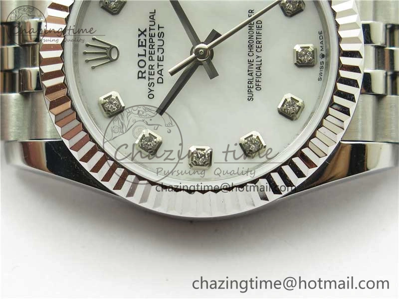 Datejust 31mm 278271 SS BP Maker Best Edition White MOP Crystal Dial on Jubilee Bracelet