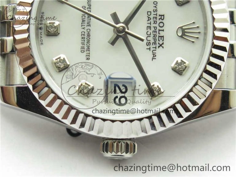 Datejust 31mm 278271 SS BP Maker Best Edition White MOP Crystal Dial on Jubilee Bracelet