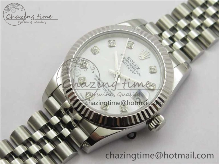 Datejust 31mm 278271 SS BP Maker Best Edition White MOP Crystal Dial on Jubilee Bracelet