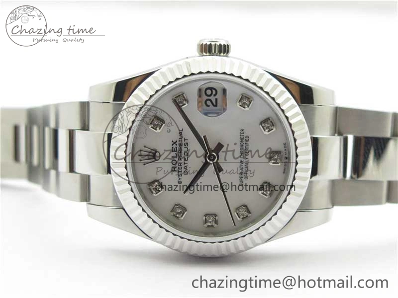 Datejust 31mm 278271 SS BP Maker Best Edition White MOP Crystal Dial on Oyster Bracelet