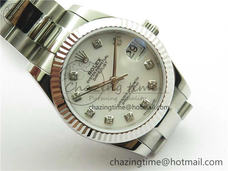 Datejust 31mm 278271 SS BP Maker Best Edition White MOP Crystal Dial on Oyster Bracelet