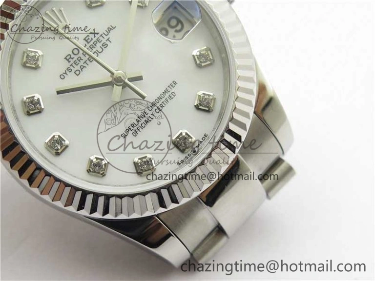 Datejust 31mm 278271 SS BP Maker Best Edition White MOP Crystal Dial on Oyster Bracelet