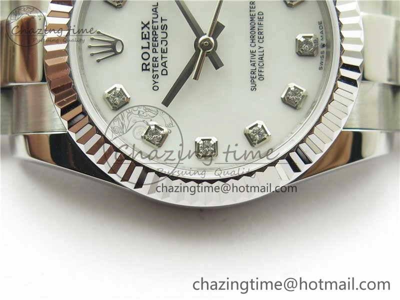 Datejust 31mm 278271 SS BP Maker Best Edition White MOP Crystal Dial on Oyster Bracelet