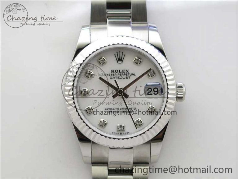 Datejust 31mm 278271 SS BP Maker Best Edition White MOP Crystal Dial on Oyster Bracelet