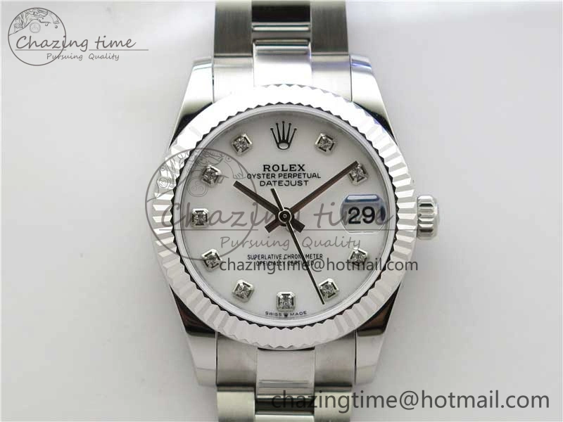 Datejust 31mm 278271 SS BP Maker Best Edition White MOP Crystal Dial on Oyster Bracelet