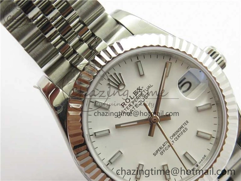 Datejust 31mm 278271 SS BP Maker Best Edition White Sticks Marker Dial on Jubilee Bracelet