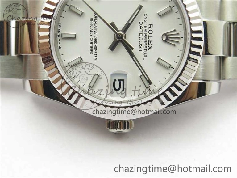 Datejust 31mm 278271 SS BP Maker Best Edition White Sticks Marker Dial on Oyster Bracelet