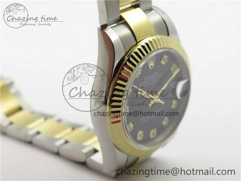 Datejust 31mm 278273 SS YG BP Maker Best Edition Black Diamonds Dial on SS YG Oyster Bracelet