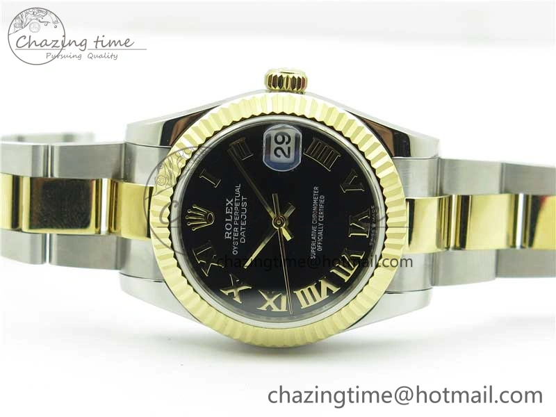Datejust 31mm 278273 SS YG BP Maker Best Edition Black Roman Dial on SS YG Oyster Bracelet