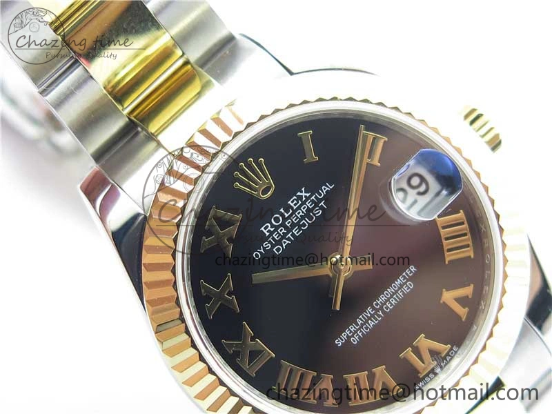 Datejust 31mm 278273 SS YG BP Maker Best Edition Black Roman Dial on SS YG Oyster Bracelet