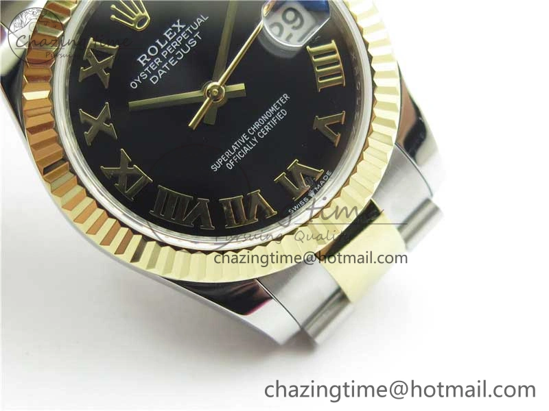 Datejust 31mm 278273 SS YG BP Maker Best Edition Black Roman Dial on SS YG Oyster Bracelet