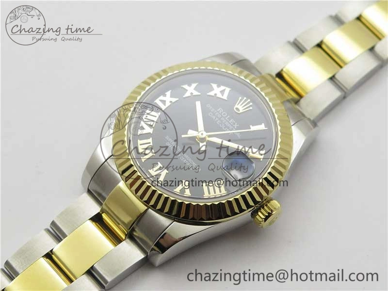 Datejust 31mm 278273 SS YG BP Maker Best Edition Black Roman Dial on SS YG Oyster Bracelet