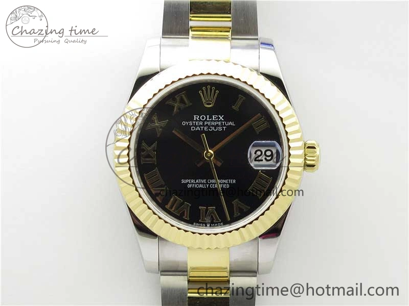 Datejust 31mm 278273 SS YG BP Maker Best Edition Black Roman Dial on SS YG Oyster Bracelet