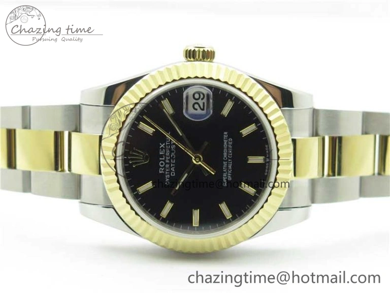 Datejust 31mm 278273 SS YG BP Maker Best Edition Black Sticks Markers Dial on SS YG Oyster Bracelet