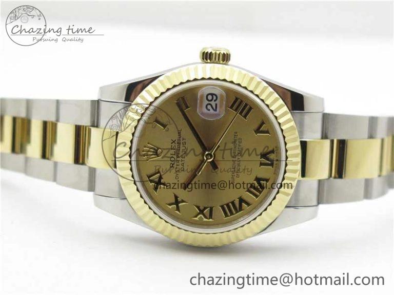 Datejust 31mm 278273 SS YG BP Maker Best Edition Gold Roman Dial on SS YG Oyster Bracelet