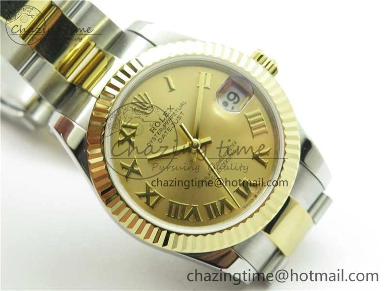 Datejust 31mm 278273 SS YG BP Maker Best Edition Gold Roman Dial on SS YG Oyster Bracelet